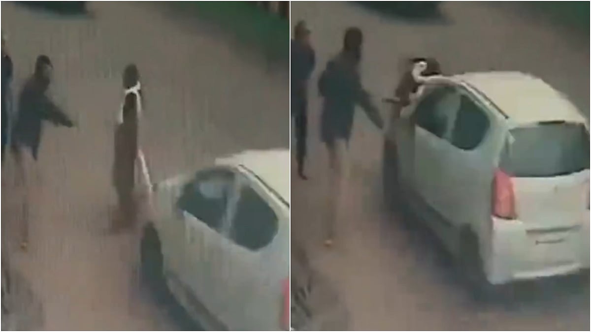 X/@navarashtra : Screengrab from the CCTV footage. | 